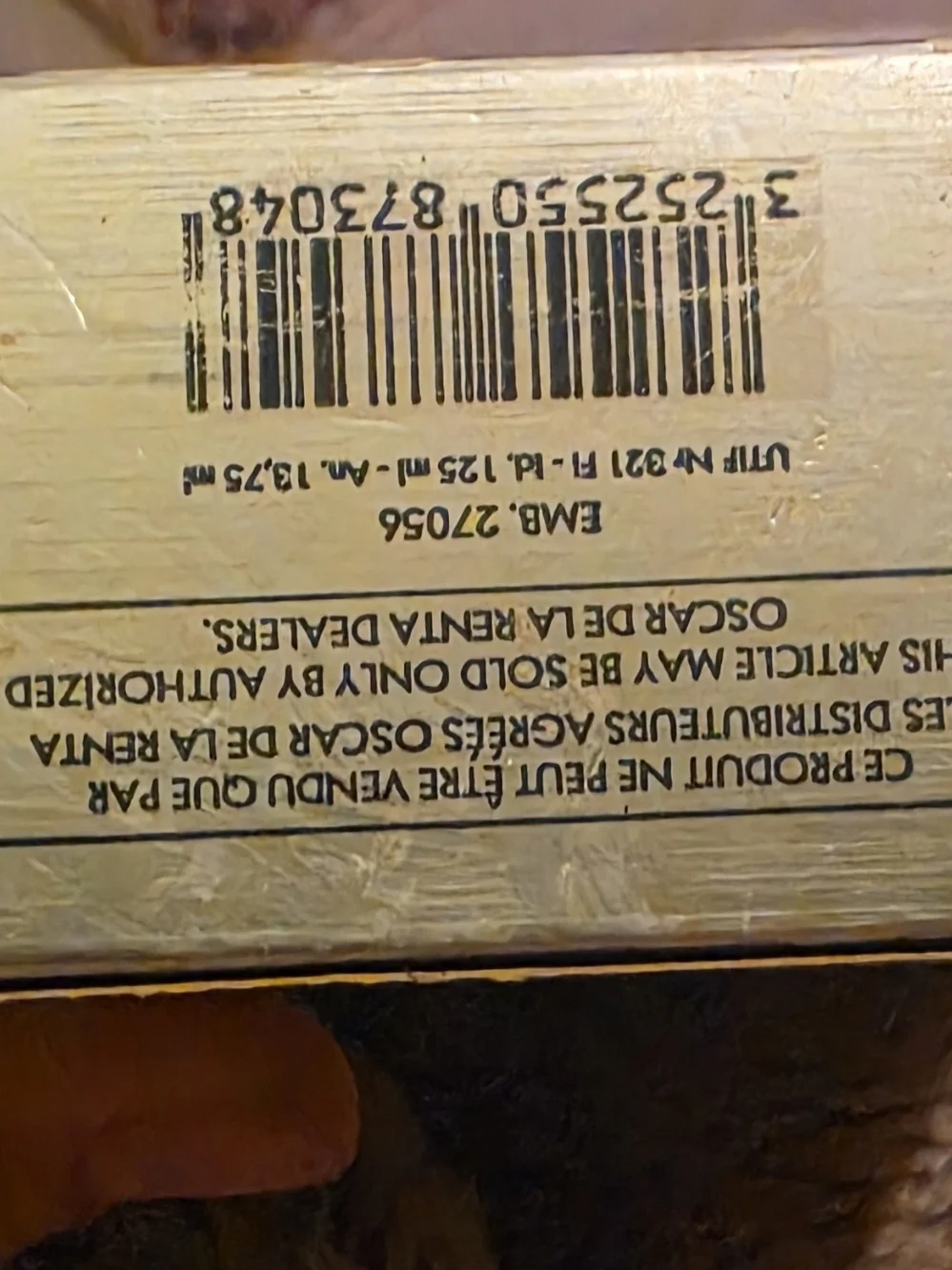 Vintage Collectable discontinued box of Oscar de la Renta Pour Lui Vitale Balm